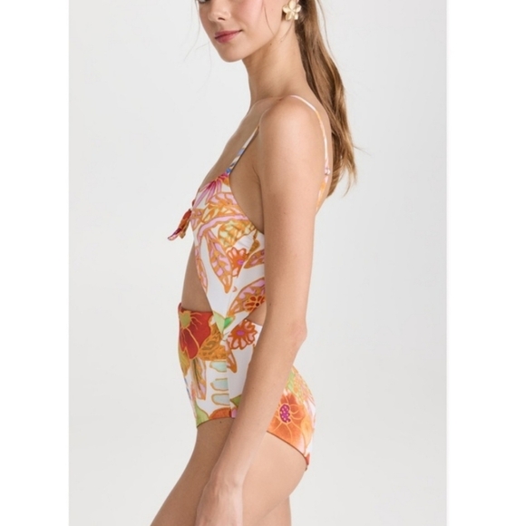 NWOT Mara Hoffman Kia One Piece Swimsuit In Wisteria Print Size XL - Picture 3 of 8